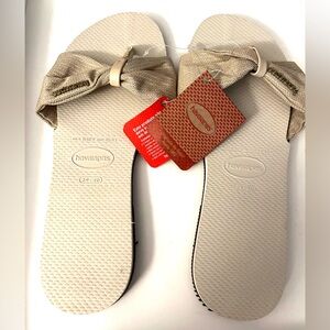 Havaianas Women's Sandals with Beige bow 9/10 women
